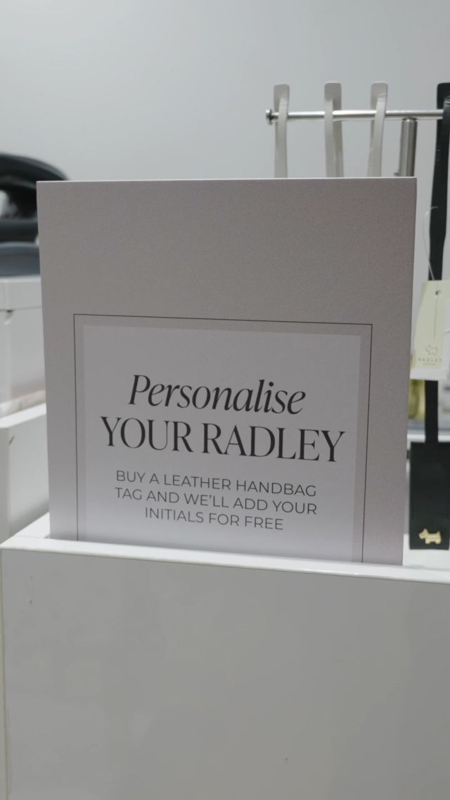 Looking for a gift your mum will treasure forever? 🥹❤️ 
 
Buy a @radleylondon leather handbag to personalise your matching handbag tag for no extra cost! ✨